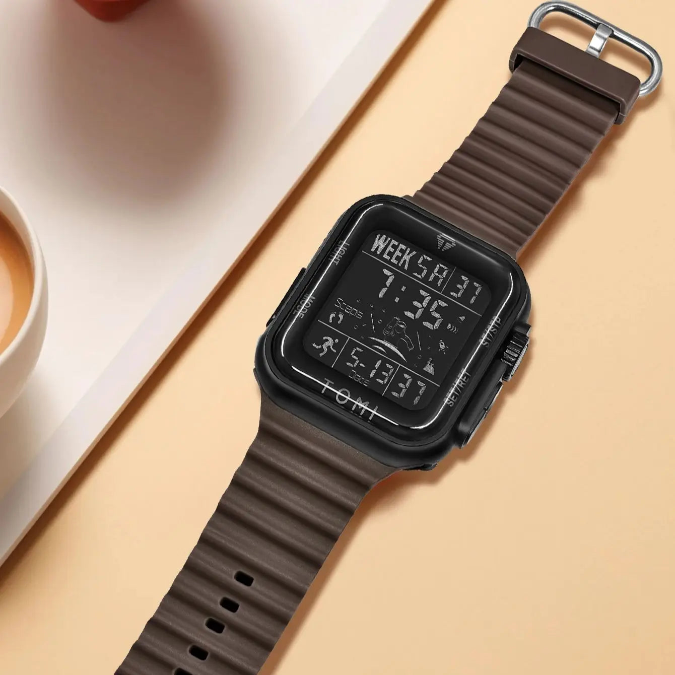 TOMI Pro Men’s Smartwatch – 1.86” AMOLED Touchscreen, Minimalist Design