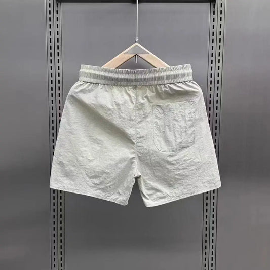 Men's Clothing Summer New Sports Shorts Lightweight Quick-Dry Loose-Fit Solid Color Beachwear Fashion Casual Shorts