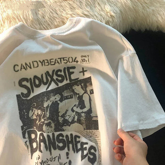 Women’s Oversized Graphic Tee – Vintage Streetwear Y2K Style