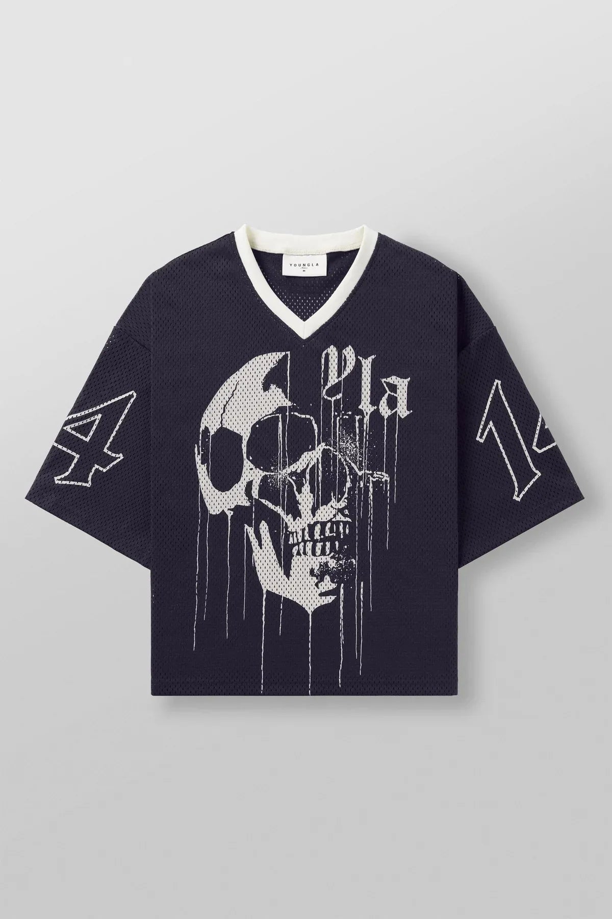 Men’s Oversized Skull Graphic T-Shirt – Streetwear Hip Hop Loose Fit