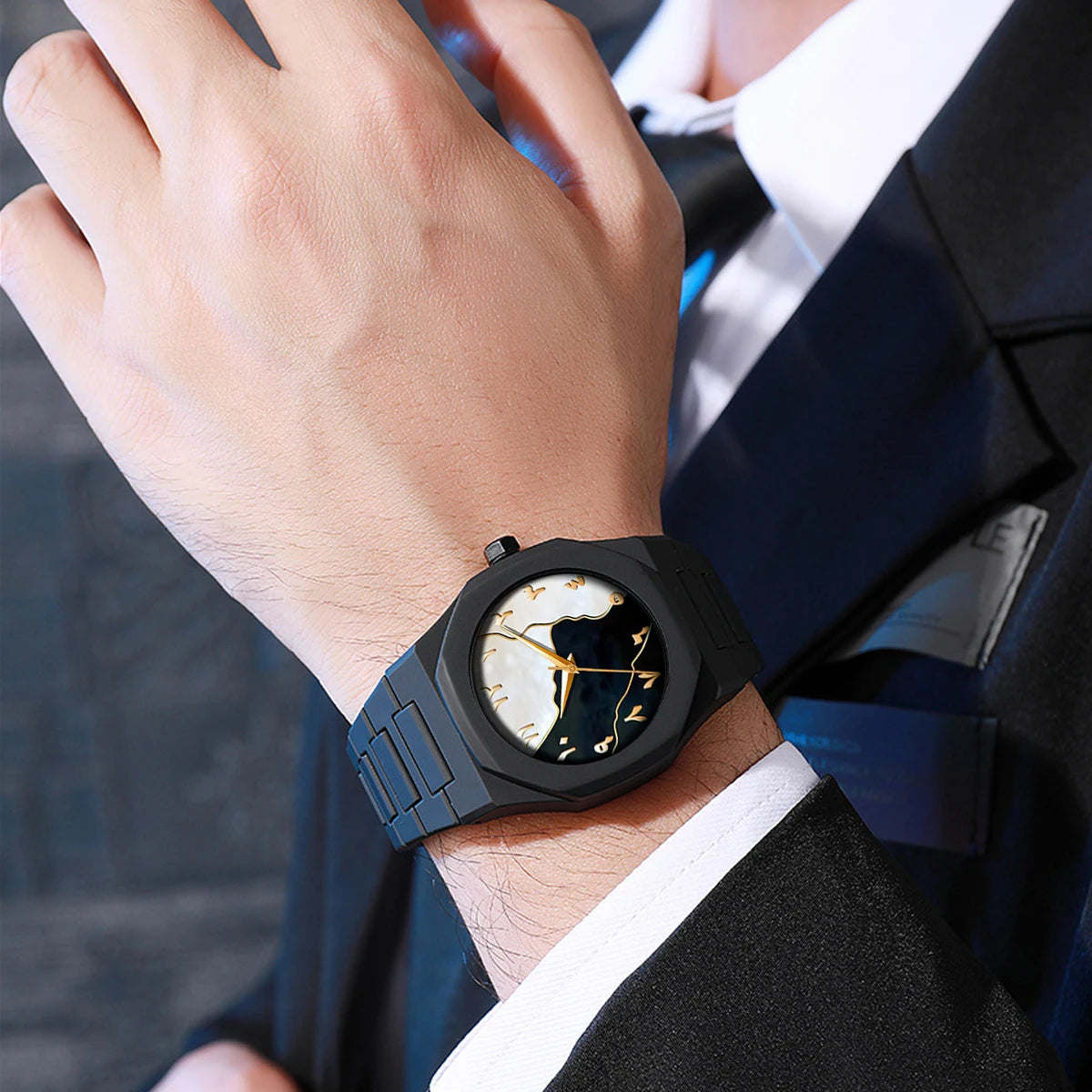 Men’s Waterproof Silicone Quartz Watch – 40mm Sport & Casual Style