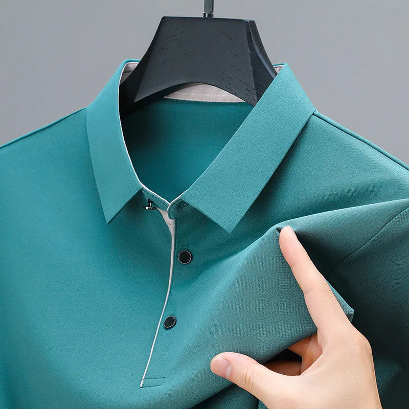 Men’s Summer Short-Sleeve Polo Shirt – Loose Fit Korean Style