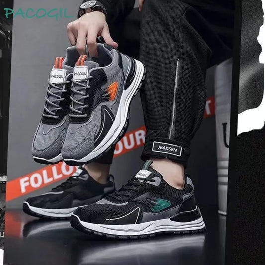 Men’s Breathable Mesh Sneakers – Lightweight Casual Running Shoes