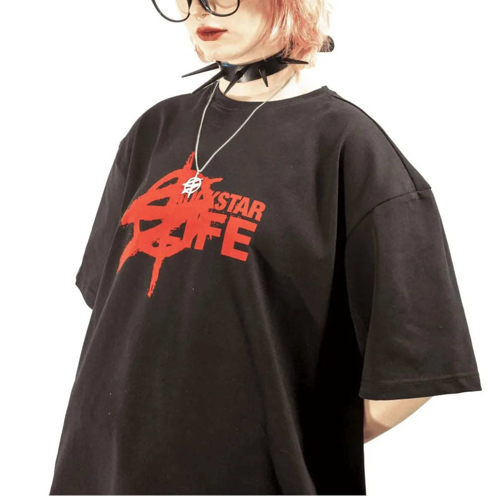 Men’s Oversized Harajuku Graphic Tee – Hip Hop, Punk, Y2K Streetwear