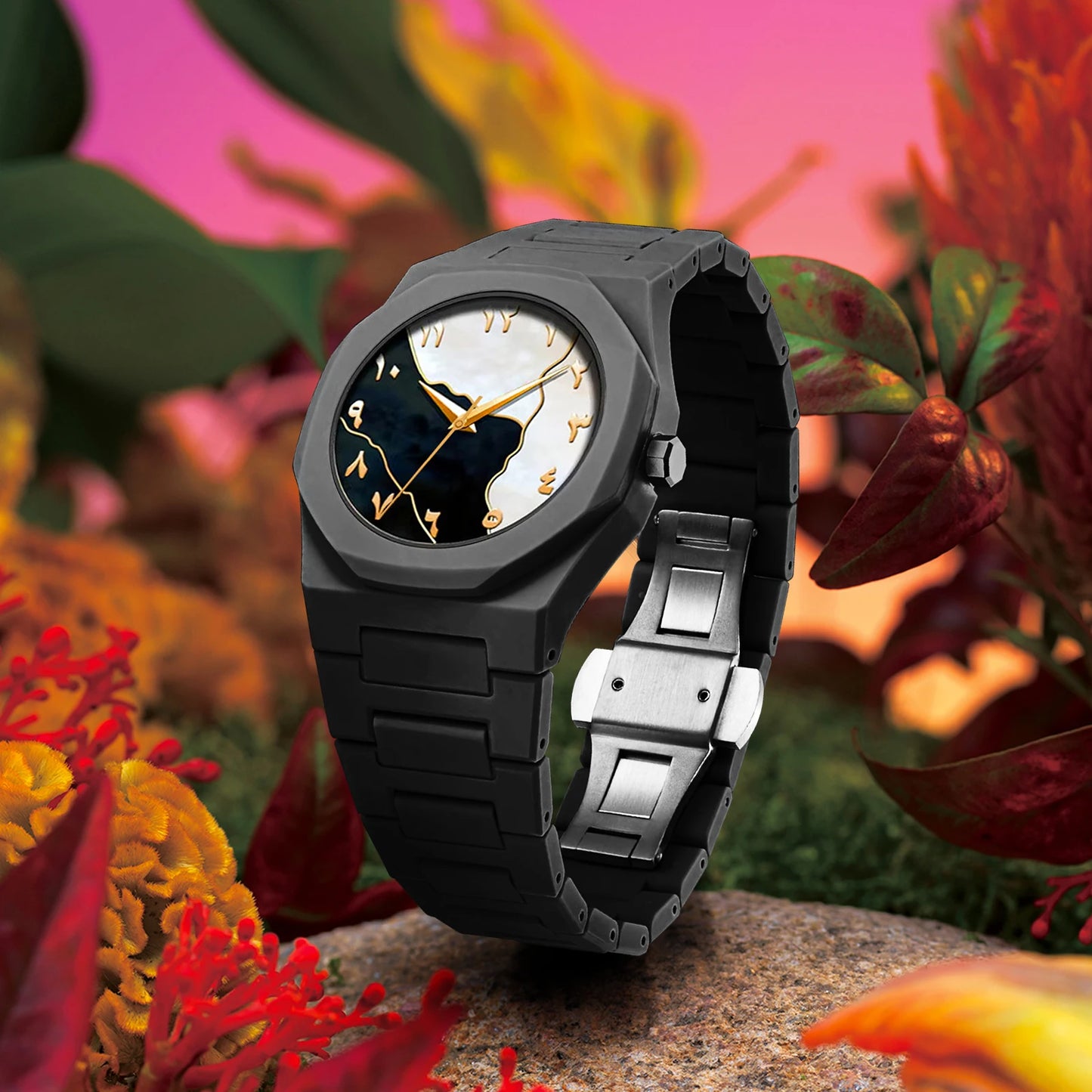 Men’s Waterproof Silicone Quartz Watch – 40mm Sport & Casual Style