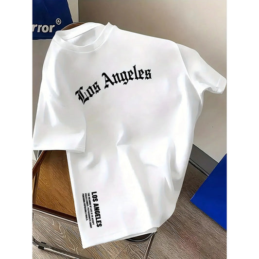 Men’s Los Angeles Oversized Cotton T-Shirt – Minimalist Streetwear Tee