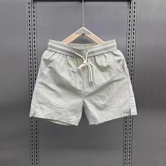 Men's Clothing Summer New Sports Shorts Lightweight Quick-Dry Loose-Fit Solid Color Beachwear Fashion Casual Shorts