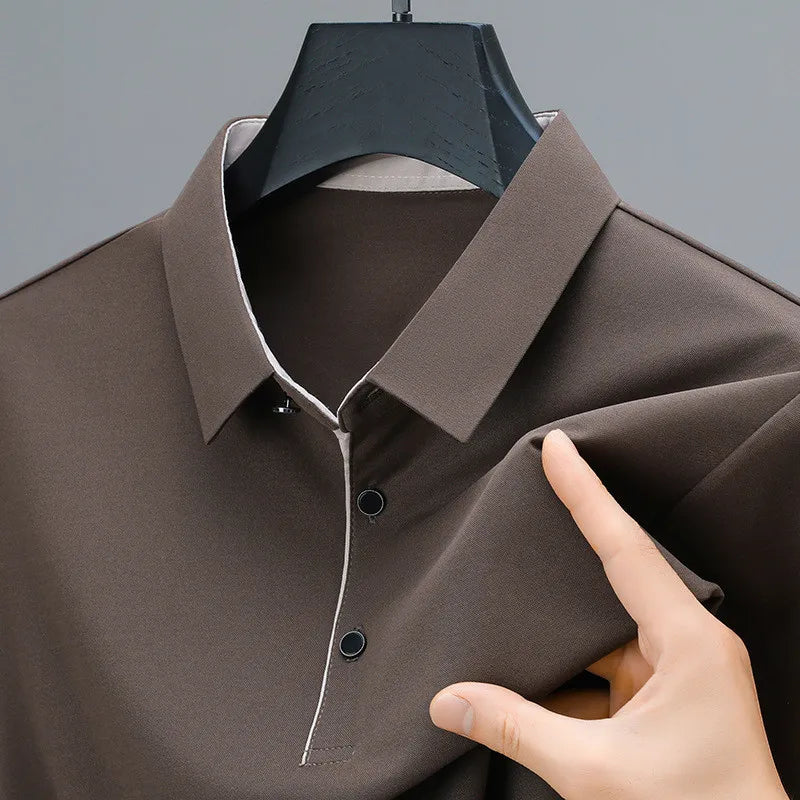 Men’s Summer Short-Sleeve Polo Shirt – Loose Fit Korean Style