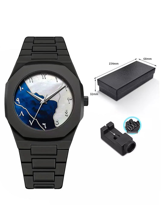 LUCKYFOXNew high-end watches men's trend graffiti art quartz watches