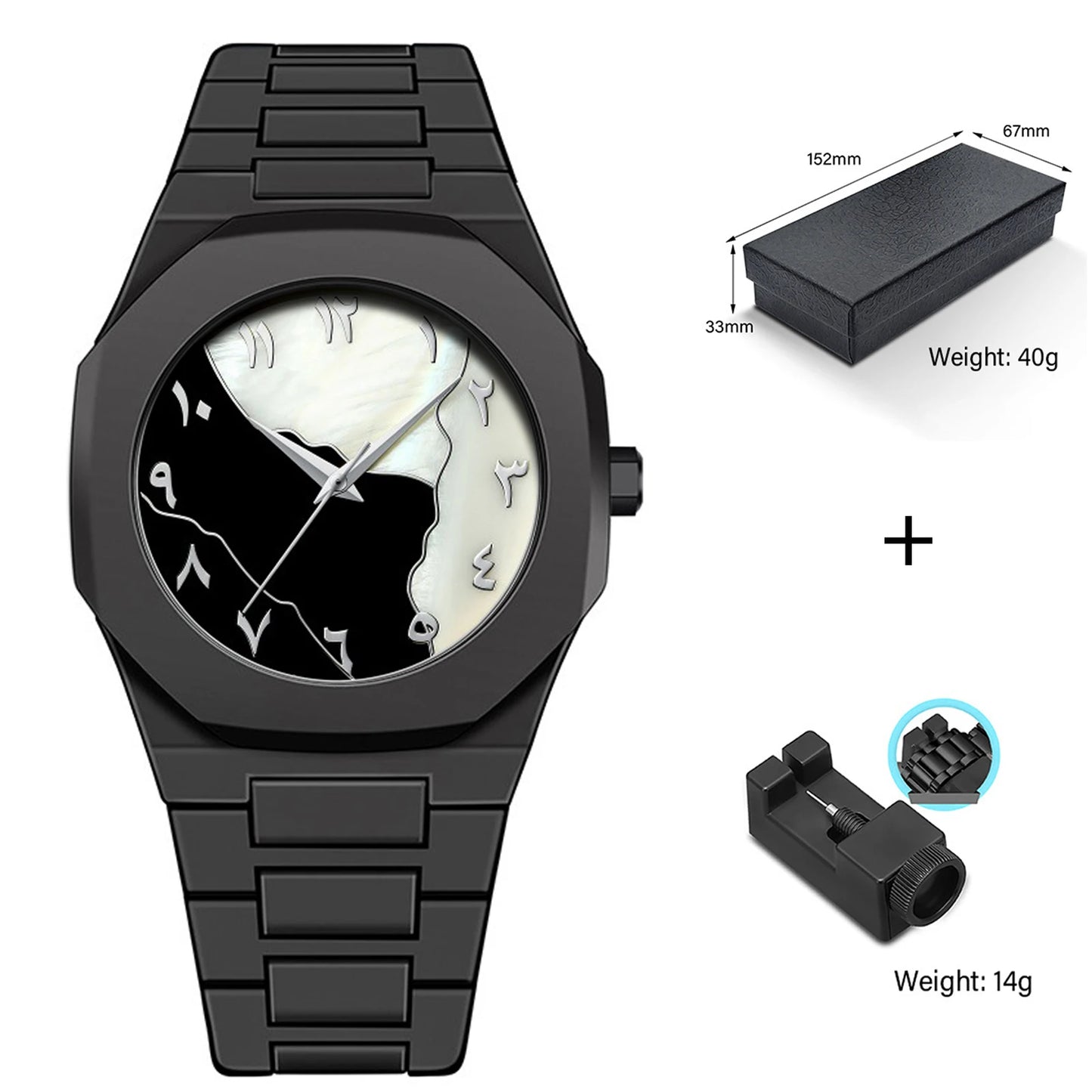 Men’s Waterproof Silicone Quartz Watch – 40mm Sport & Casual Style