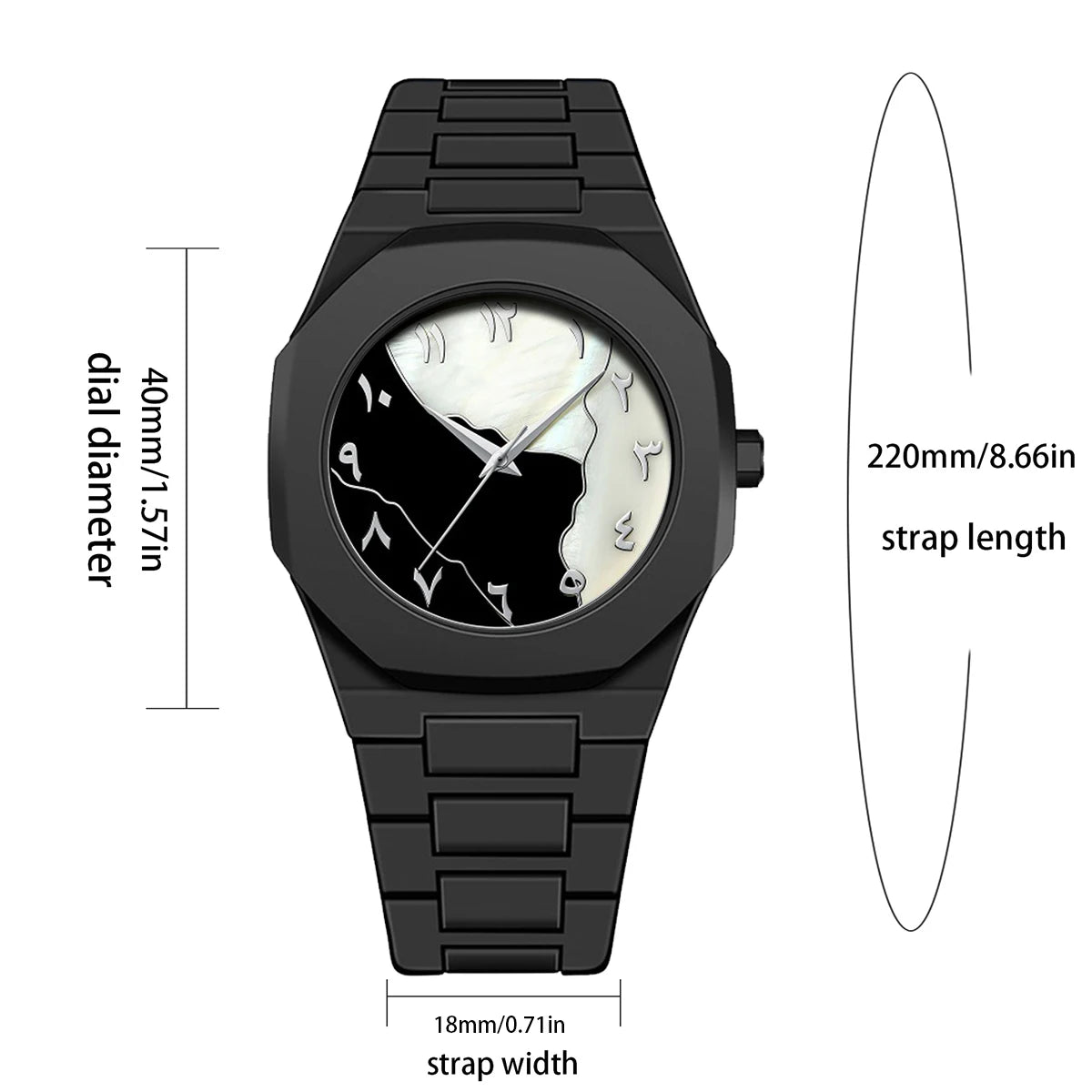 Men’s Waterproof Silicone Quartz Watch – 40mm Sport & Casual Style