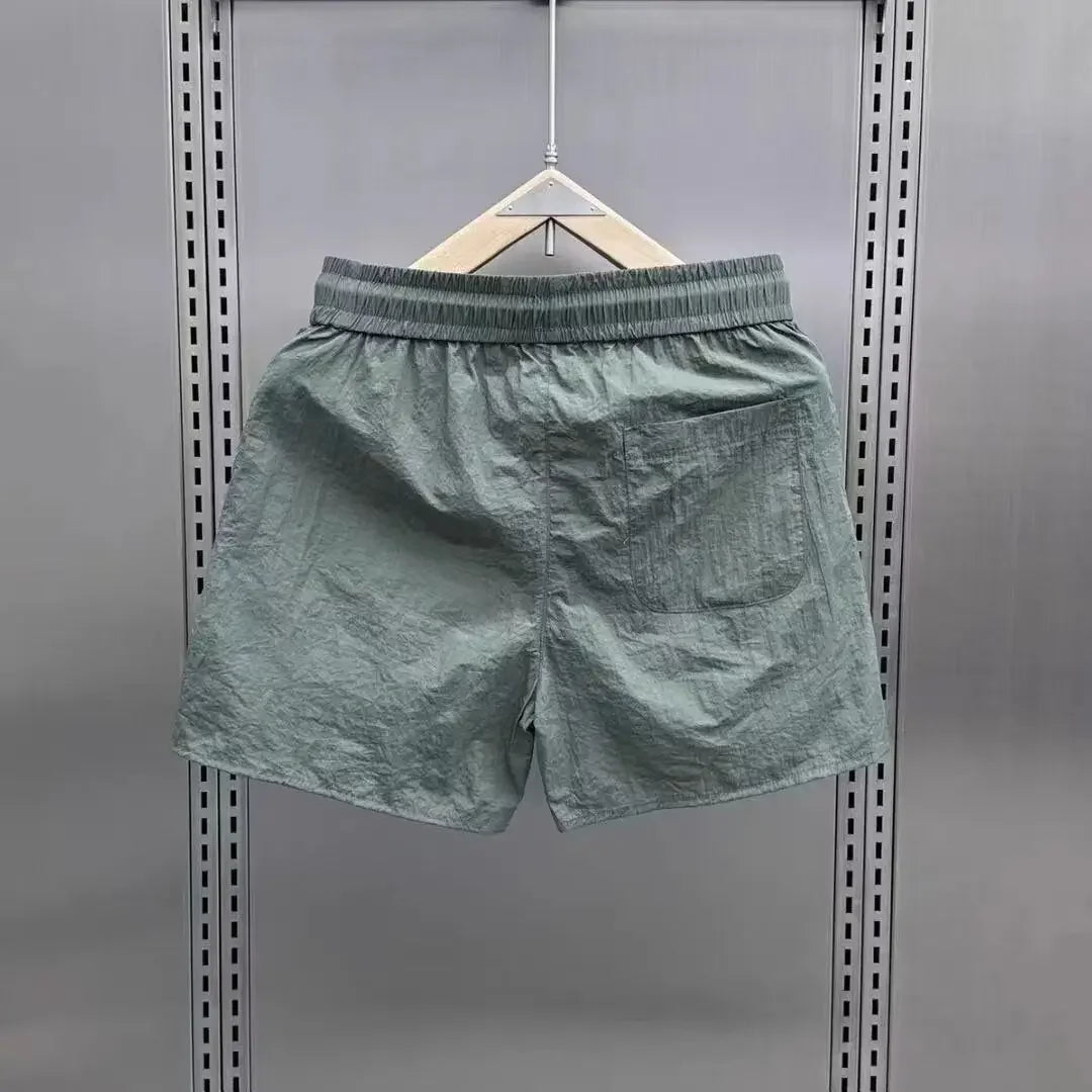 Men's Clothing Summer New Sports Shorts Lightweight Quick-Dry Loose-Fit Solid Color Beachwear Fashion Casual Shorts