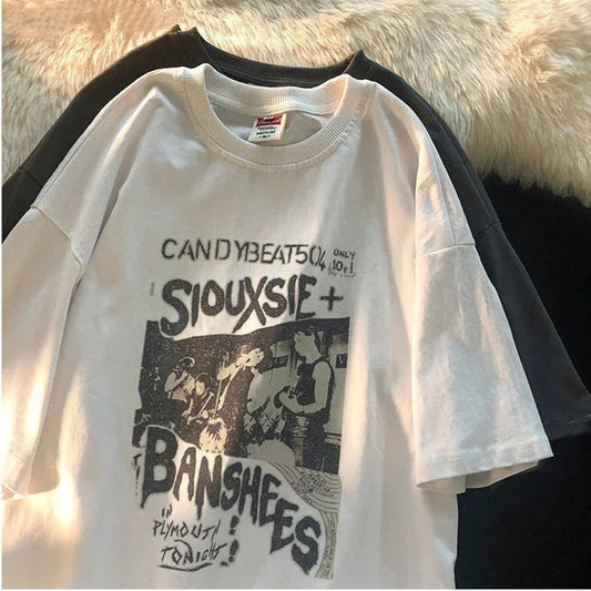 Women’s Oversized Graphic Tee – Vintage Streetwear Y2K Style