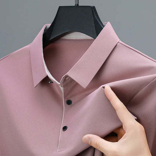 Men’s Summer Short-Sleeve Polo Shirt – Loose Fit Korean Style