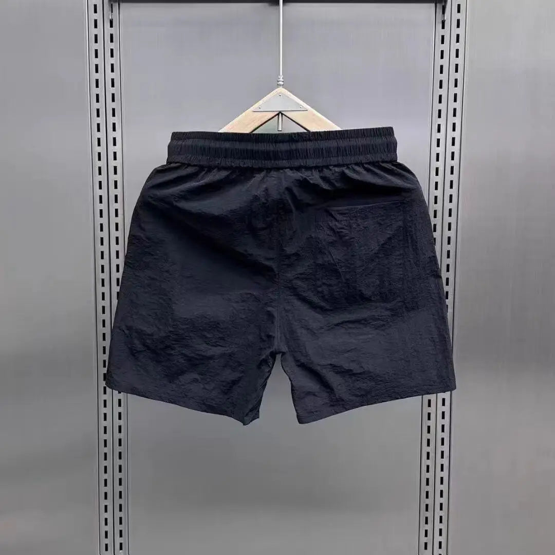 Men's Clothing Summer New Sports Shorts Lightweight Quick-Dry Loose-Fit Solid Color Beachwear Fashion Casual Shorts