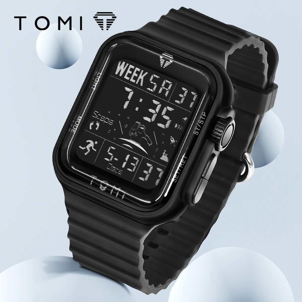TOMI Pro Men’s Smartwatch – 1.86” AMOLED Touchscreen, Minimalist Design