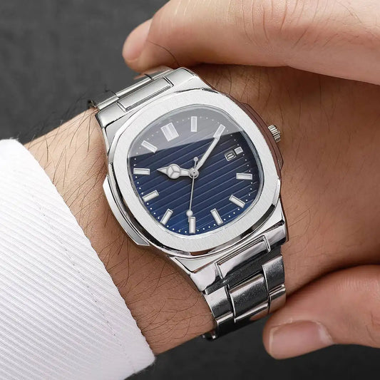 Men’s Luxury Stainless Steel Quartz Watch – Business & Casual Style