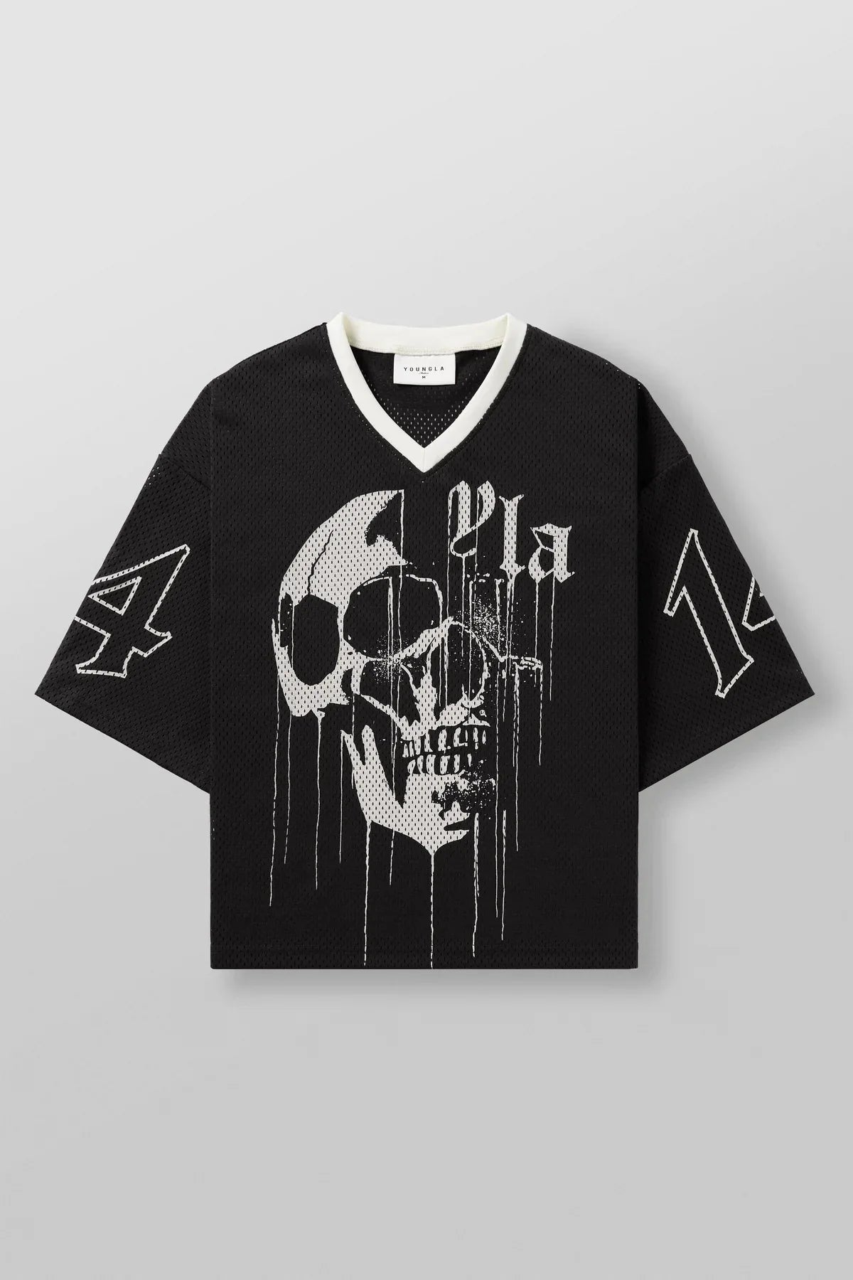 Men’s Oversized Skull Graphic T-Shirt – Streetwear Hip Hop Loose Fit