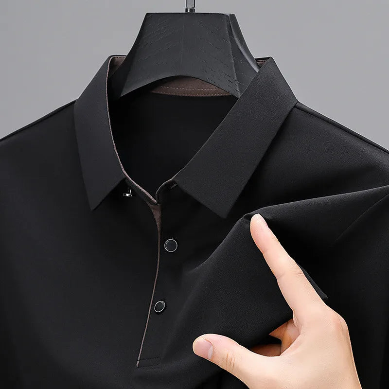 Men’s Summer Short-Sleeve Polo Shirt – Loose Fit Korean Style