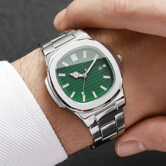 Men’s Luxury Stainless Steel Quartz Watch – Business & Casual Style