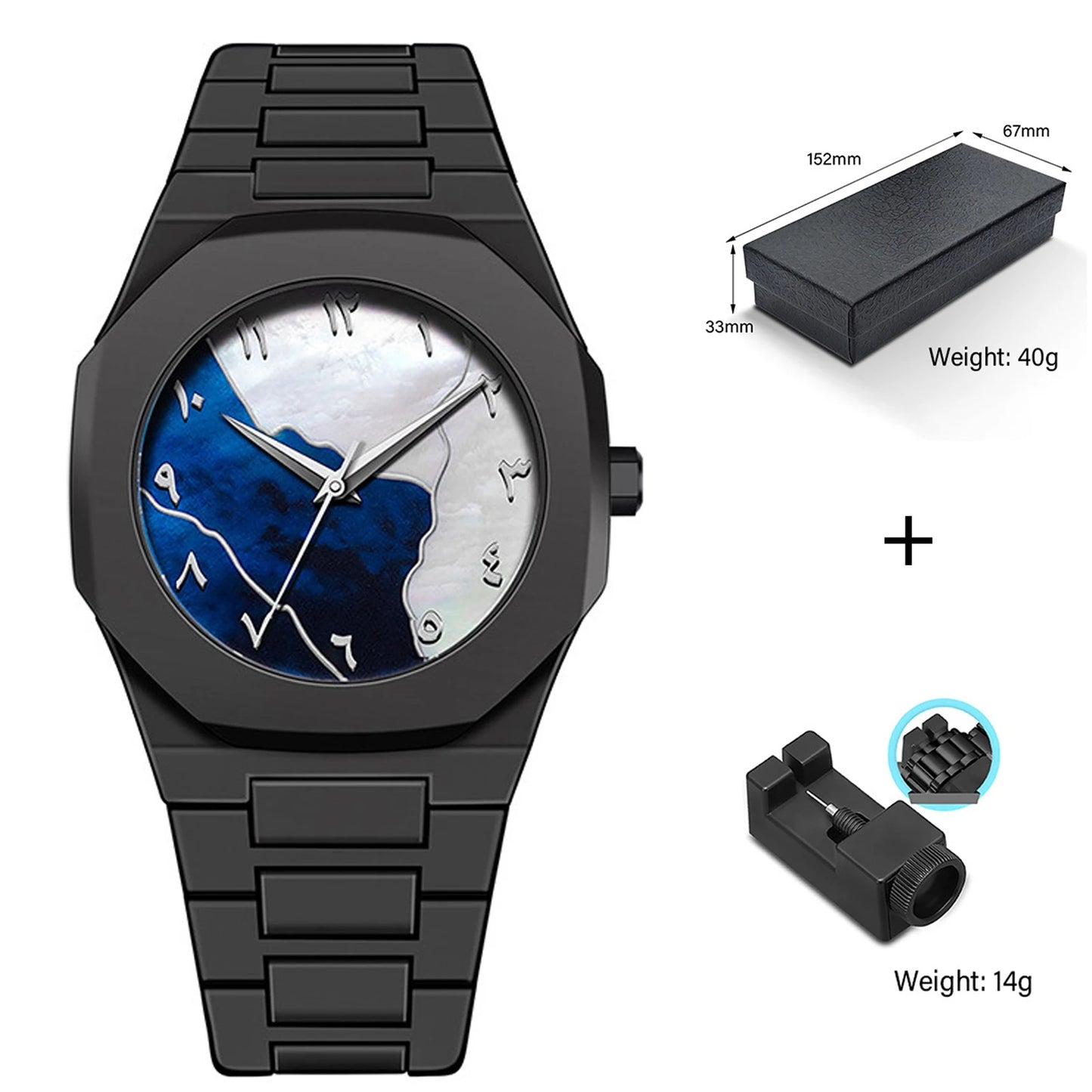 Men’s Waterproof Silicone Quartz Watch – 40mm Sport & Casual Style